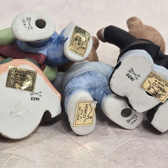 HOMCO 7 Pc Porcelain Teddy Bear Musical Orchestra Band Figurines - Picture 11 of 12